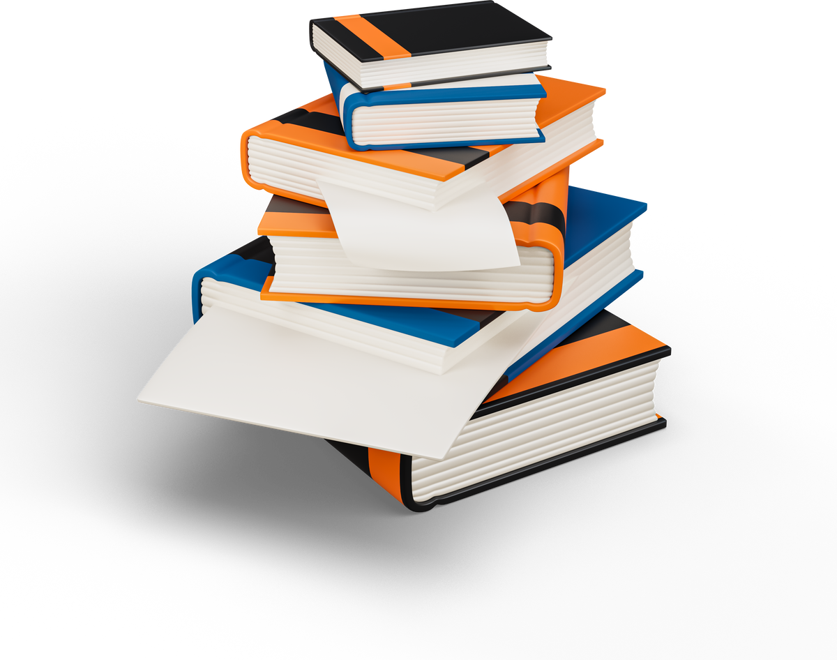 Books icon isolated 3d render illustration